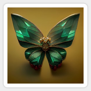 emerald butterfly Sticker